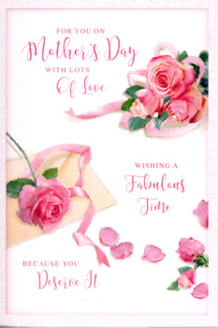 This Mother's Day card appears as an artful floral composition, almost as if a bouquet from a boutique shop in Earls Court had been gently pressed and translated into illustration. Set against a crisp white background, a main cluster of pink roses anchors the design, petals layered generously in tones that range from the palest pastel blush to a more vibrant rose hue. Each blossom is drawn with soft gradations of light and shadow, creating a convincing sense of depth and a plush, velvety texture you can almost feel. Around this central arrangement, individual rose petals are scattered thoughtfully, some near the script and others trailing toward the edges, suggesting the natural shedding of petals as flowers are lovingly handled. A flowing, hand-lettered message curves through the composition, its lines and loops designed to echo the natural spiral of each rose, carrying affectionate Mother's Day sentiments. The calligraphy feels personal, like handwriting on a card chosen with care for a mother living just off Earls Court Road. A pale, satin-like ribbon wraps gently through the cluster of roses, its soft curves and subtle sheen adding an extra touch of refinement, much like the ribbon tied around a bouquet destined for a nearby townhouse. The lighting is gentle and even, reminiscent of soft daylight filtering through sheer curtains in a West London home, bringing out the warmth in the pink tones and the purity of the white background. Overall, the card radiates tenderness, gratitude, and quiet celebration, evoking the experience of giving or receiving elegant flowers in Earls Court on a Mother's Day filled with love and appreciation.
